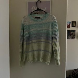Sweater with pastel stripes